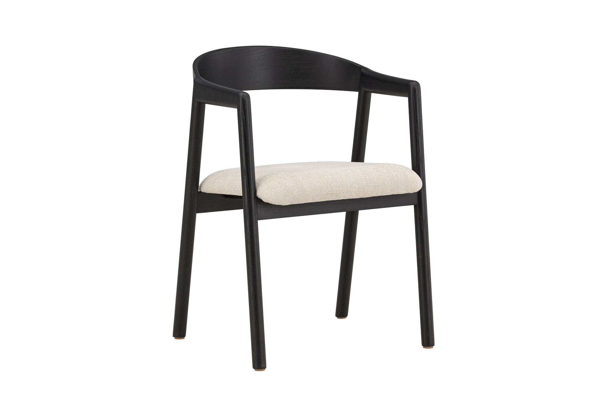 Vind Långön Spisebordsstol 2-pack - Black / Beige Fabric