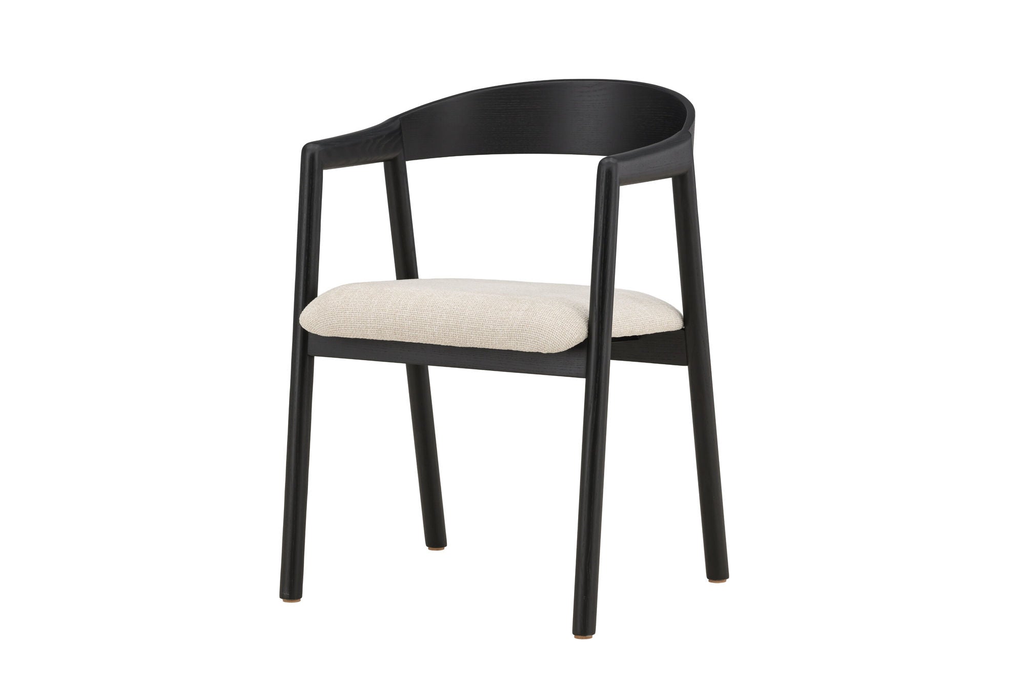 Vind Långön Spisebordsstol 2-pack - Black / Beige Fabric
