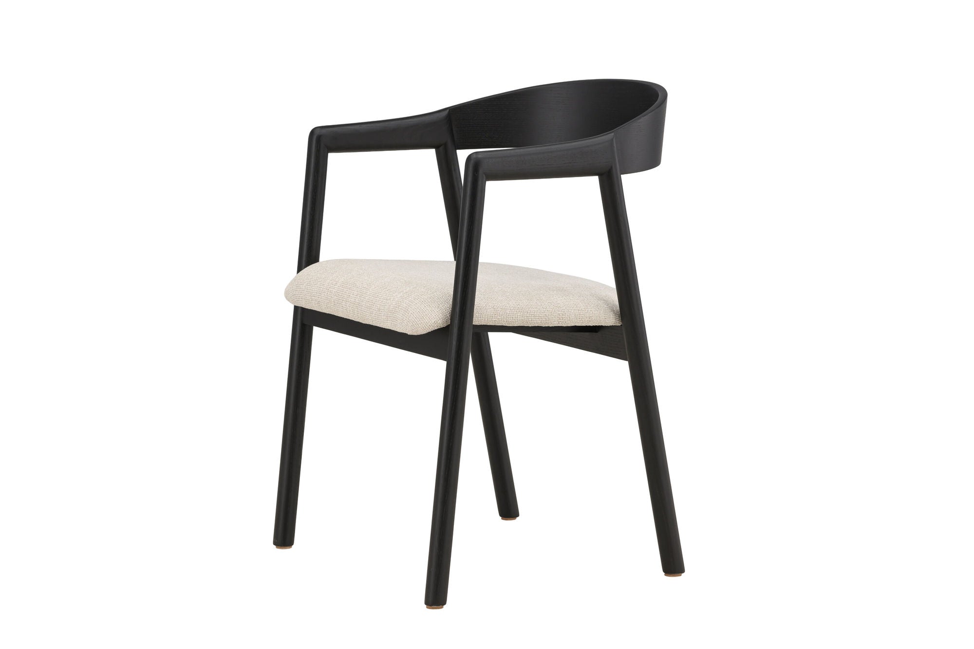 Vind Långön Spisebordsstol 2-pack - Black / Beige Fabric