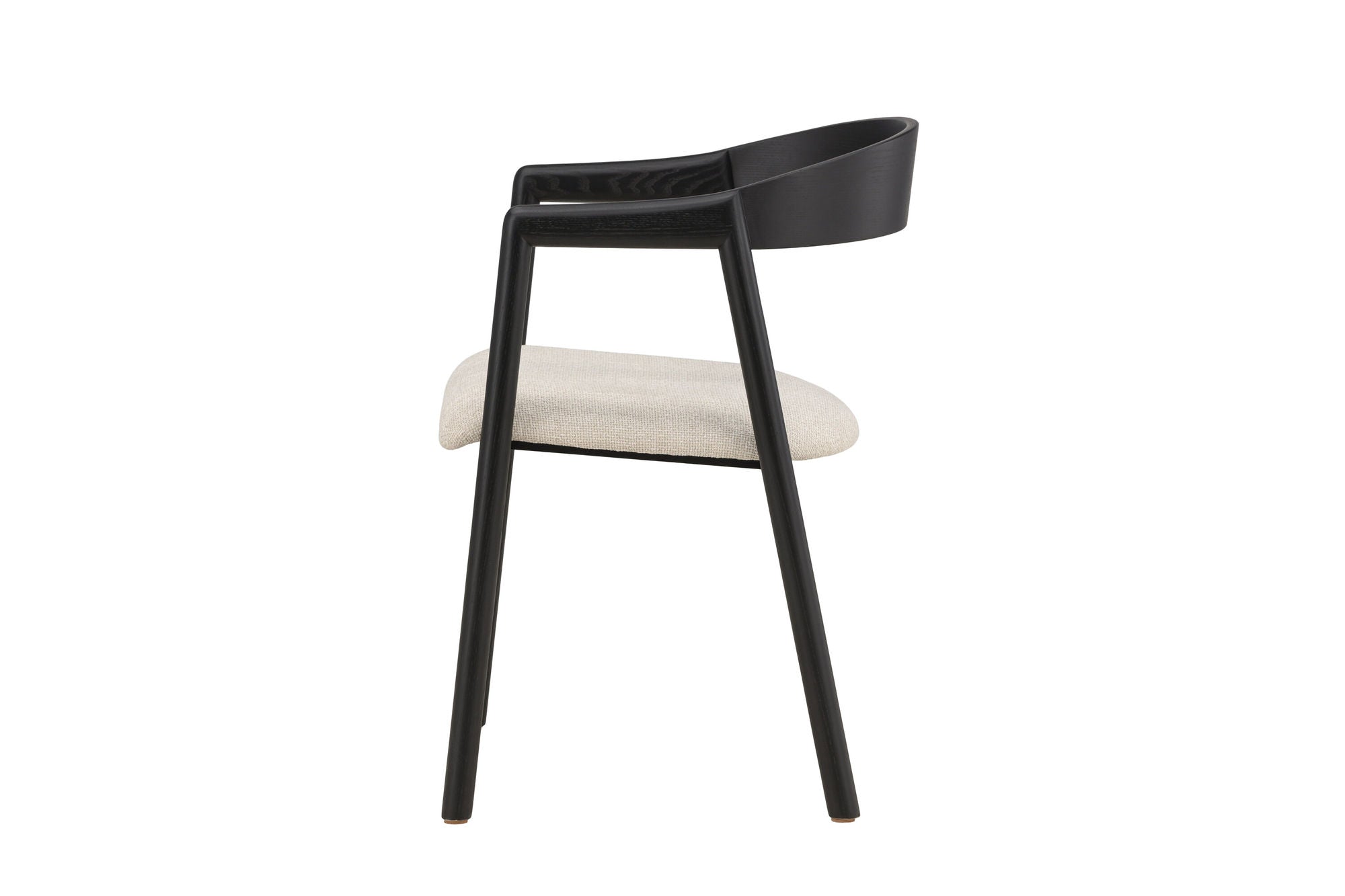 Vind Långön Spisebordsstol 2-pack - Black / Beige Fabric