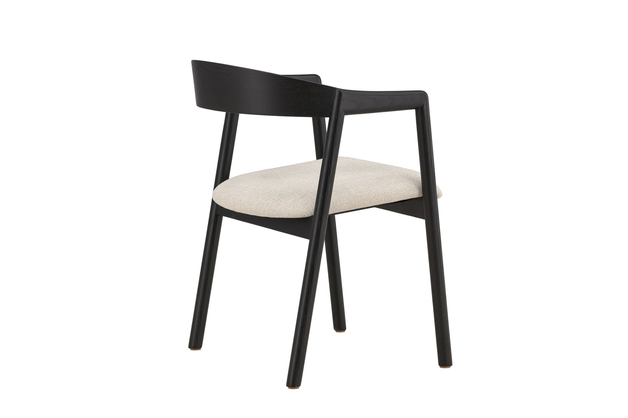 Vind Långön Spisebordsstol 2-pack - Black / Beige Fabric