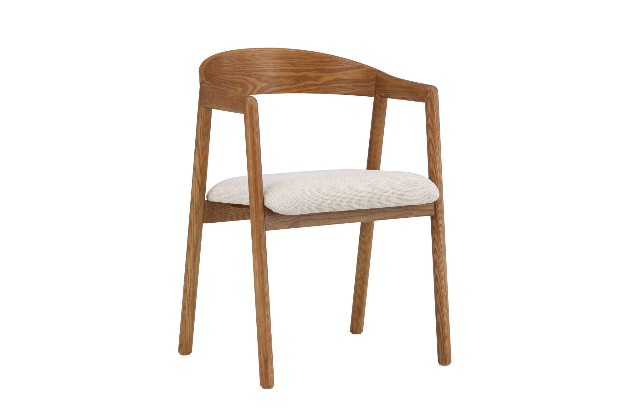 Vind Långön Spisebordsstol 2-pack - Brown Ash / Beige Fabric