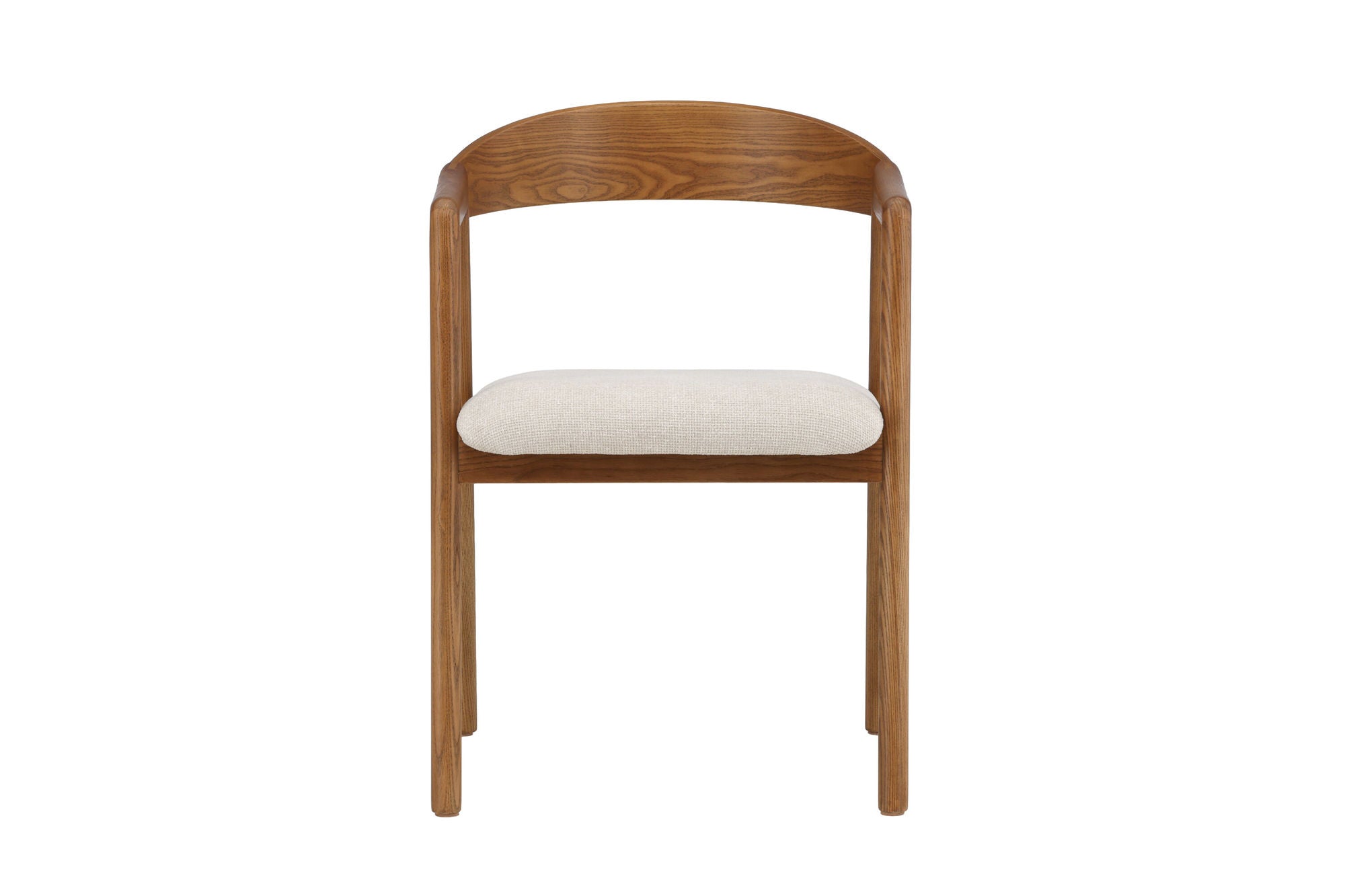 Vind Långön Spisebordsstol 2-pack - Brown Ash / Beige Fabric