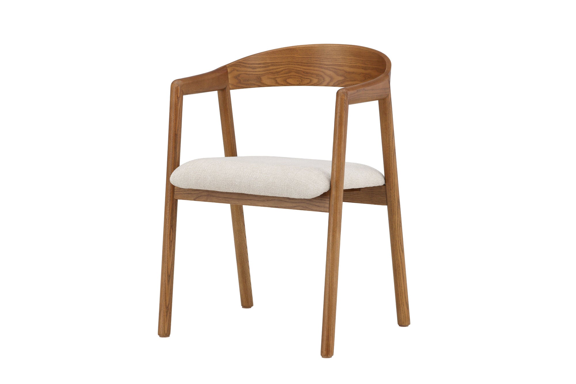 Vind Långön Spisebordsstol 2-pack - Brown Ash / Beige Fabric