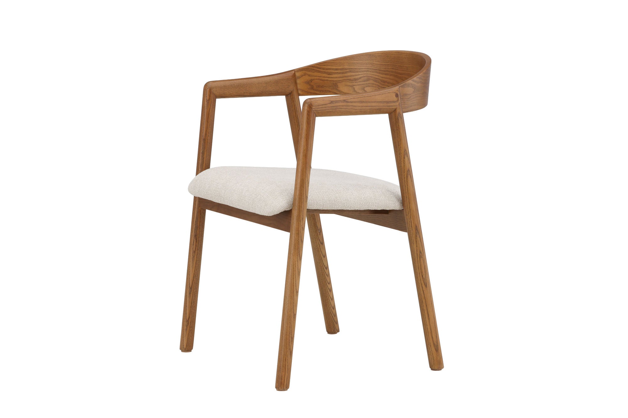 Vind Långön Spisebordsstol 2-pack - Brown Ash / Beige Fabric