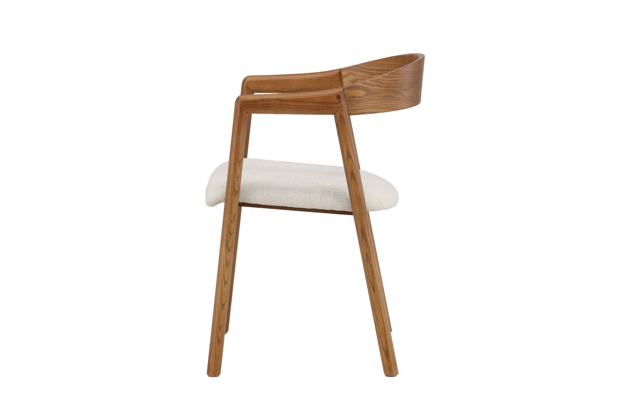 Vind Långön Spisebordsstol 2-pack - Brown Ash / Beige Fabric