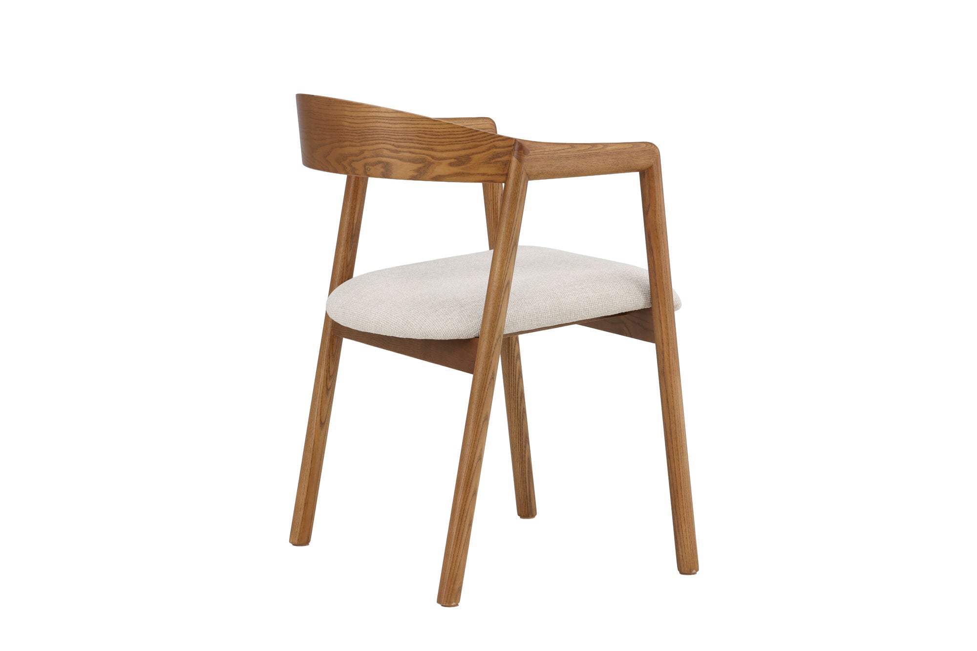 Vind Långön Spisebordsstol 2-pack - Brown Ash / Beige Fabric