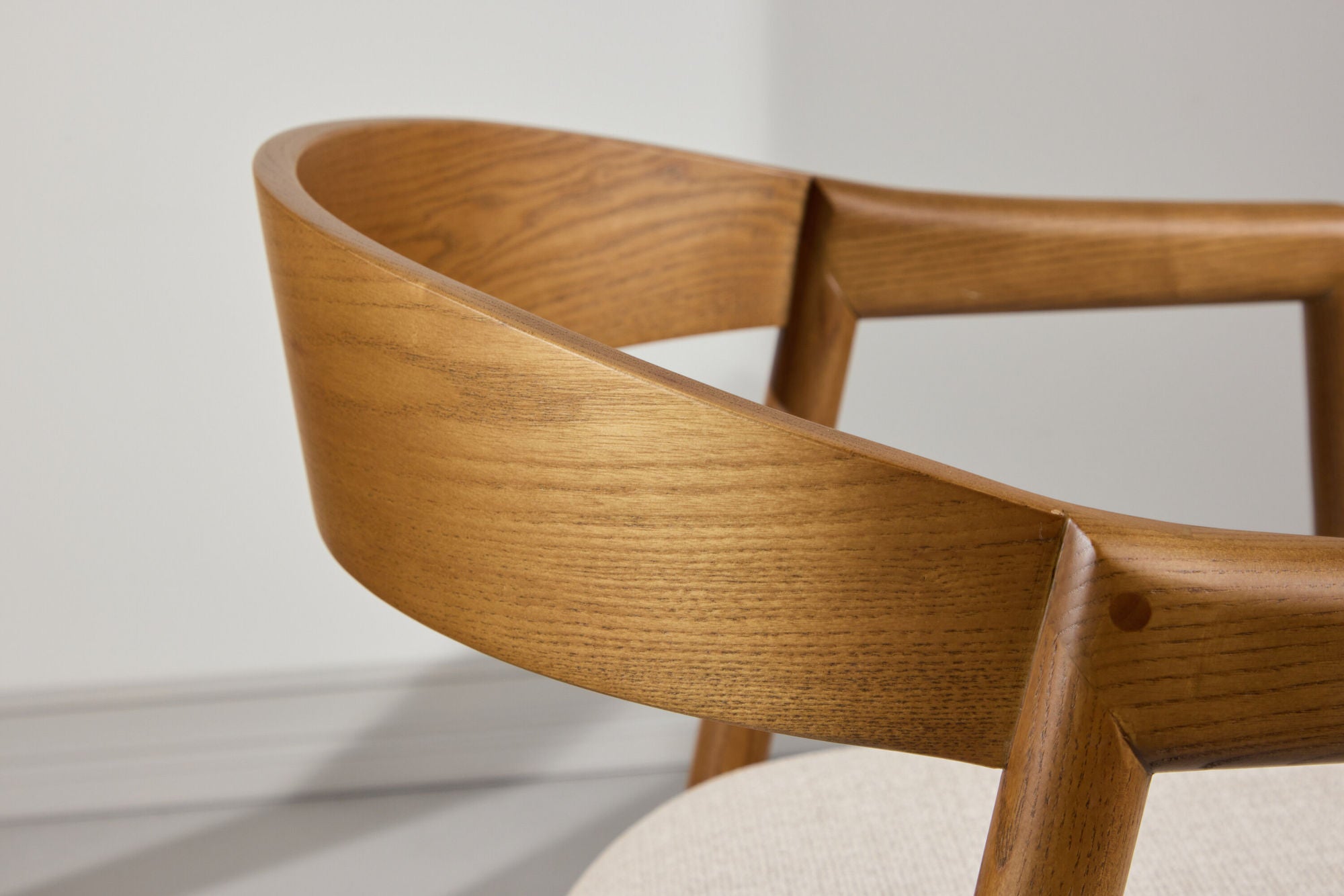 Vind Långön Spisebordsstol 2-pack - Brown Ash / Beige Fabric