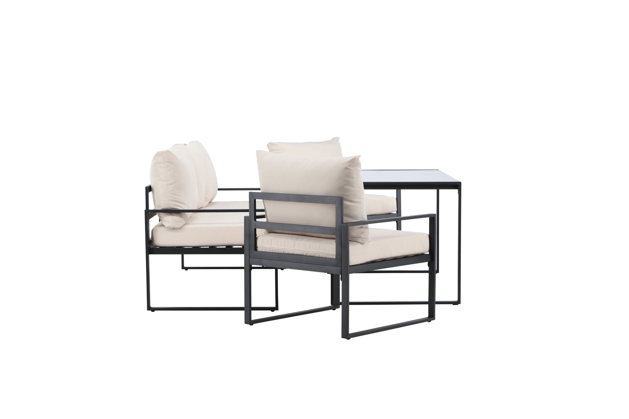 Venture Home Catania Sofa Set - Black/Beige