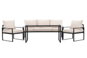 Venture Home Catania Sofa Set - Black/Beige