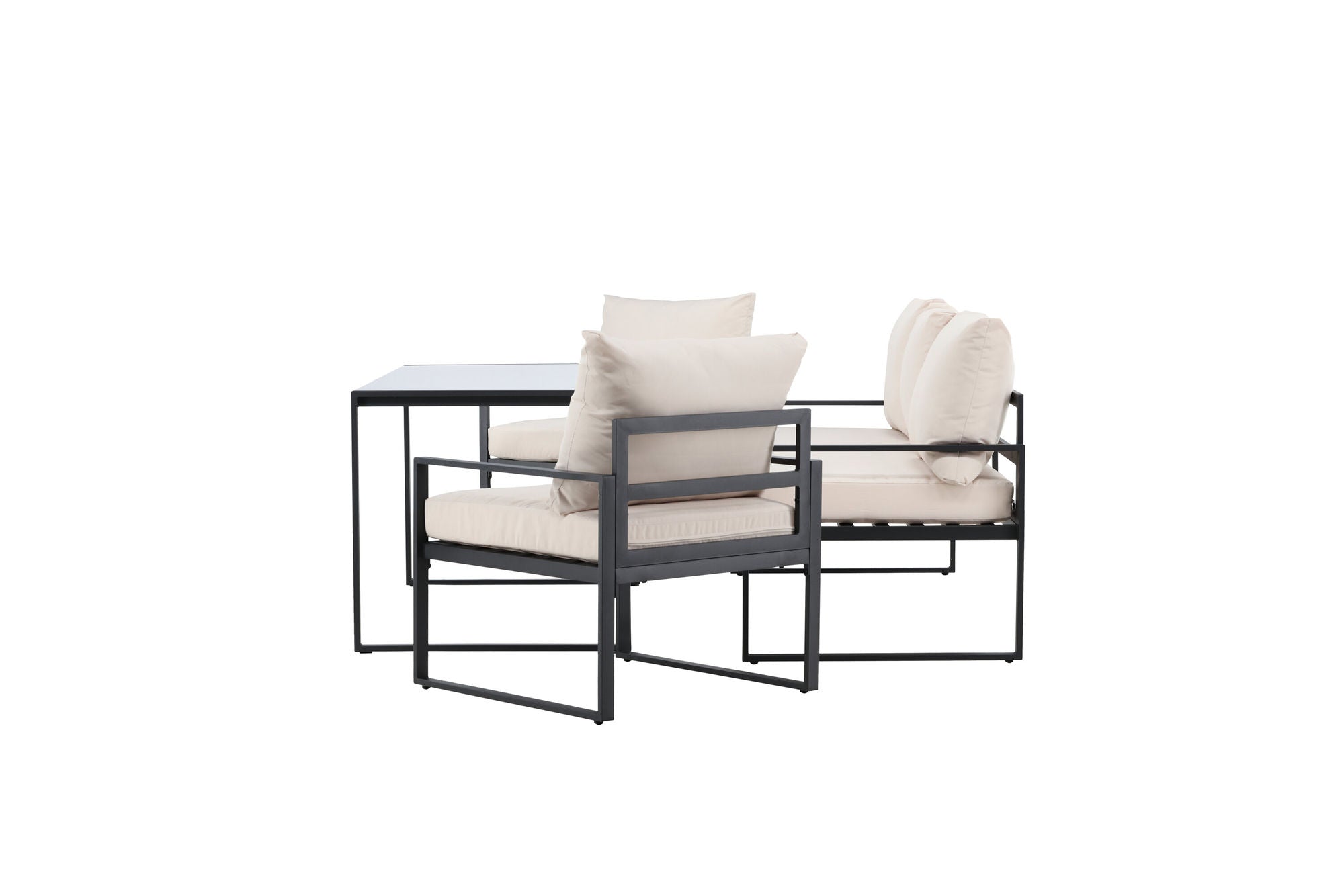 Venture Home Catania Sofa Set - Black/Beige