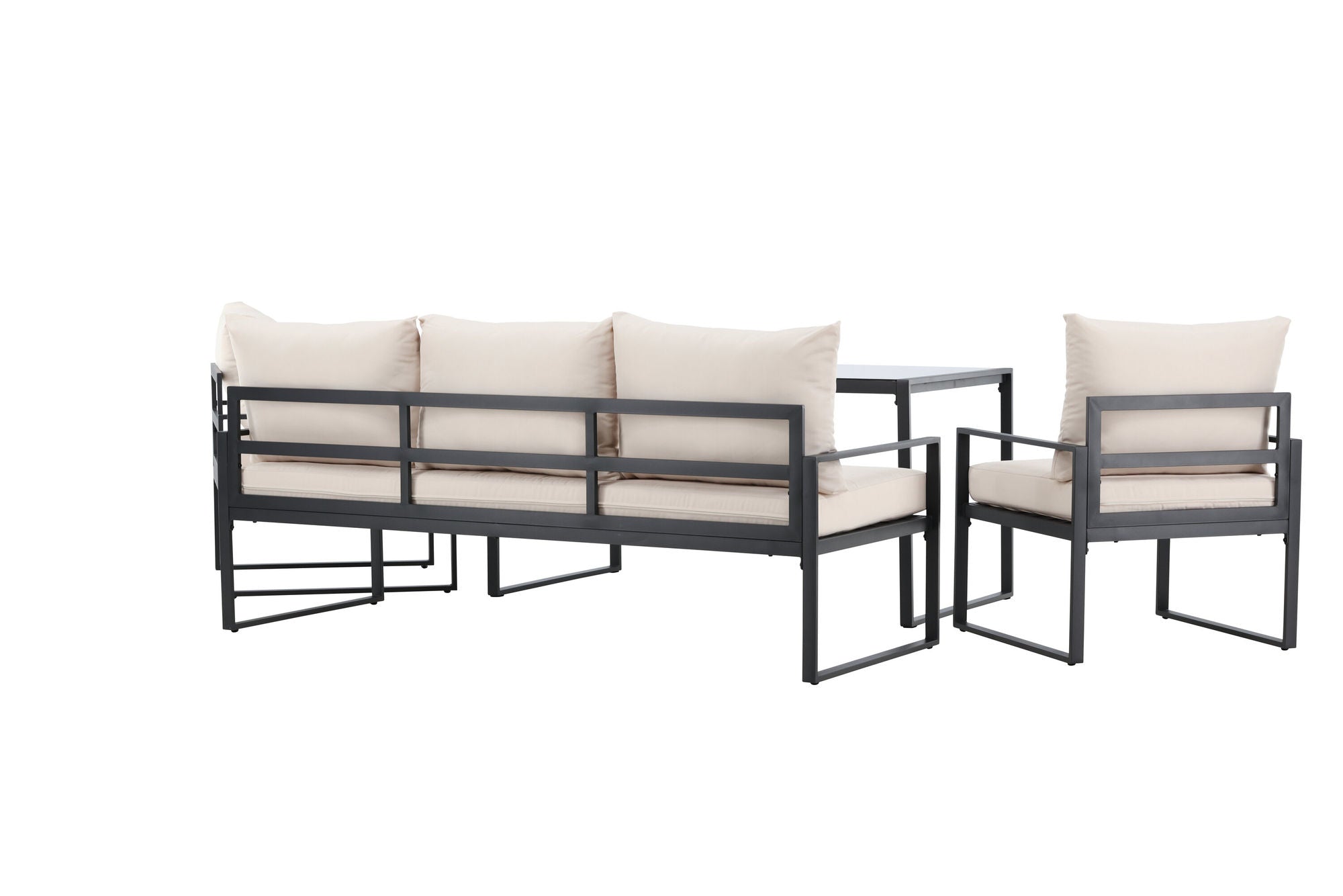 Venture Home Catania Sofa Set - Black/Beige