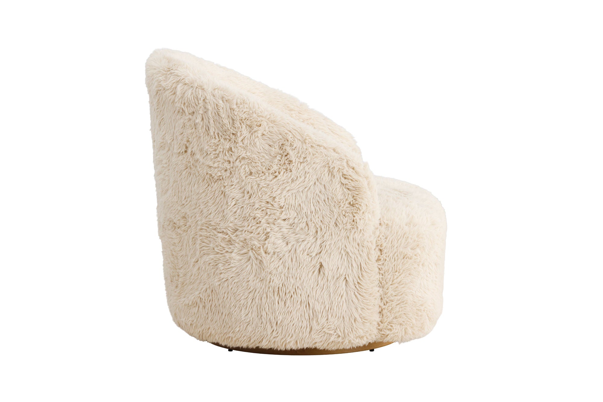 Venture Home Astru Armchair - Metal woodlook/ Beige Fake Fur