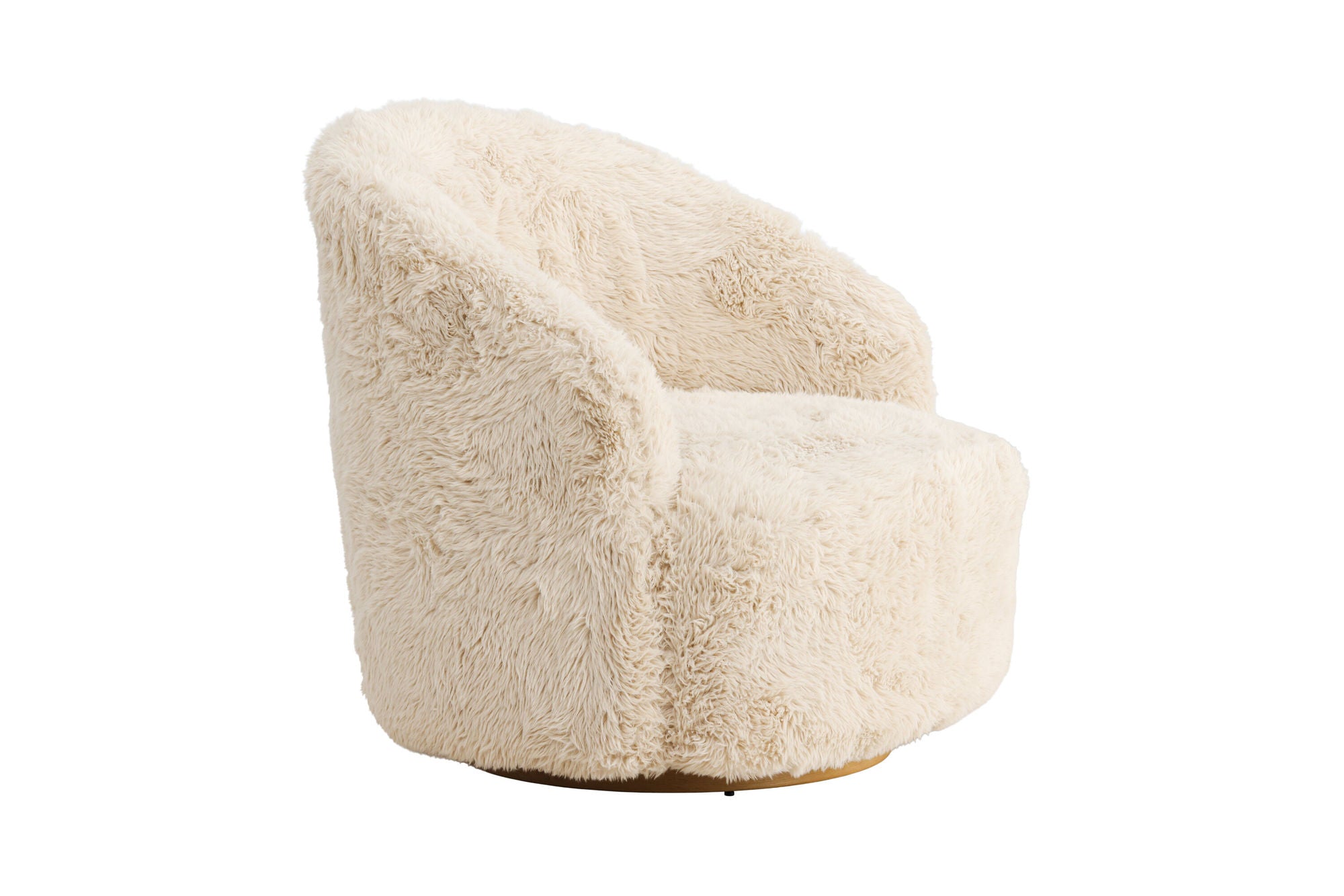 Venture Home Astru Armchair - Metal woodlook/ Beige Fake Fur