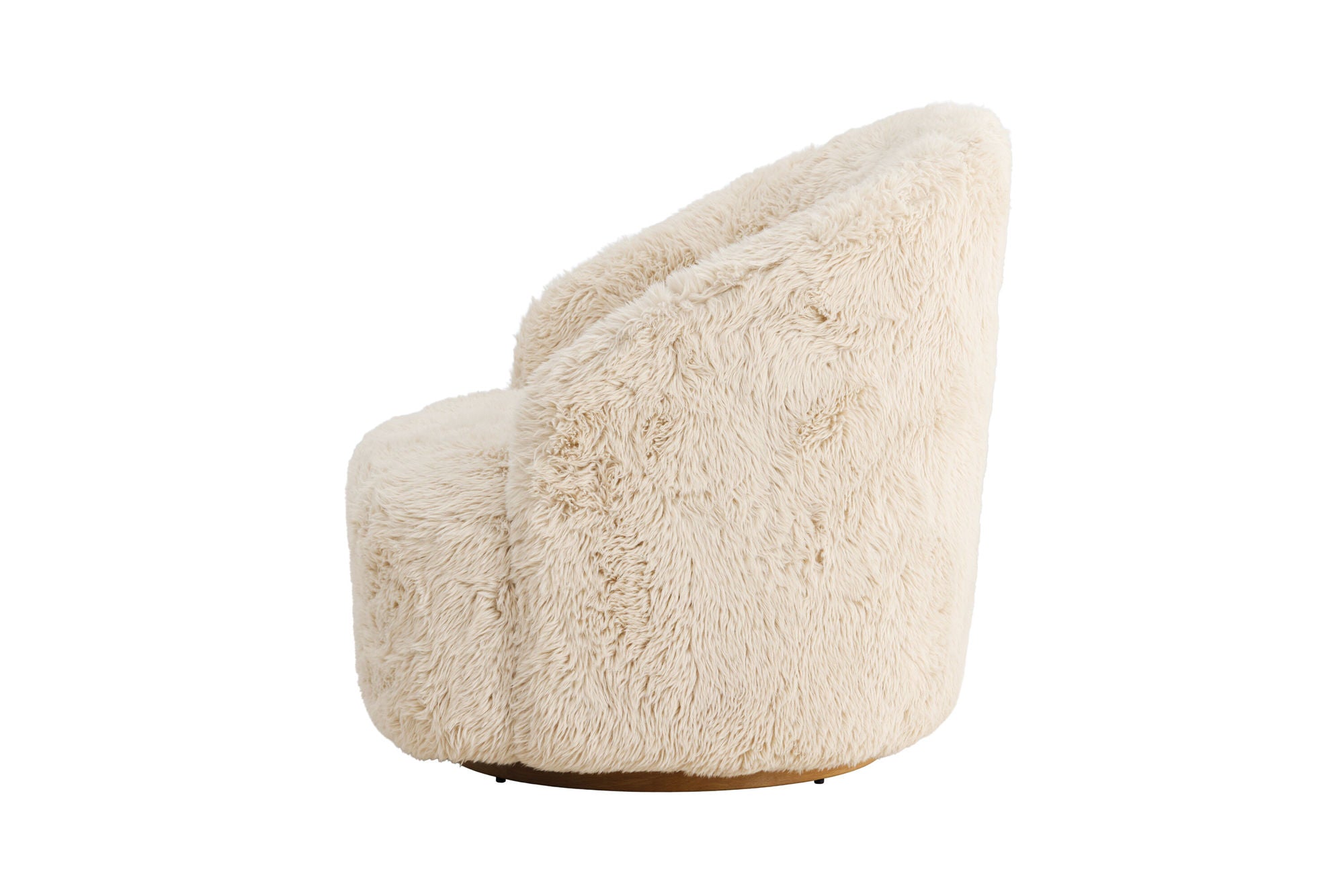 Venture Home Astru Armchair - Metal woodlook/ Beige Fake Fur