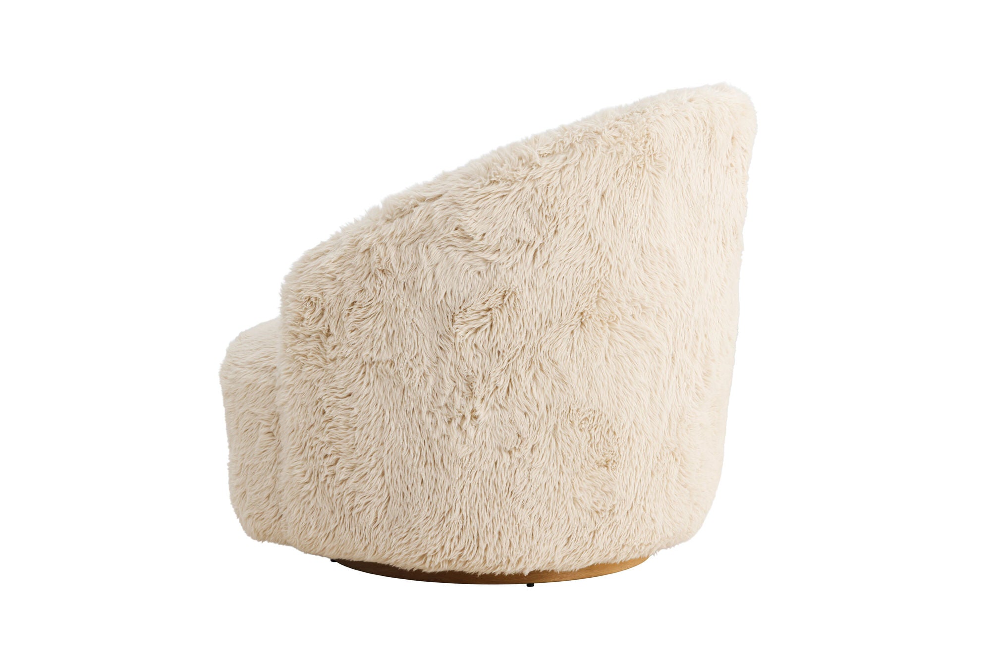 Venture Home Astru Armchair - Metal woodlook/ Beige Fake Fur