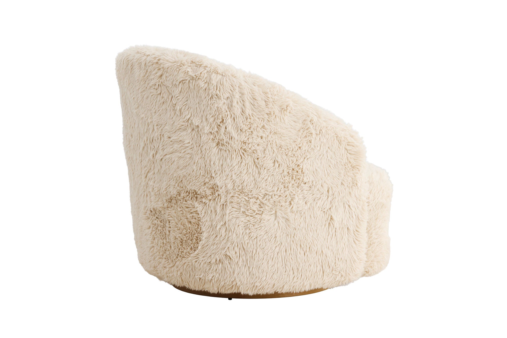 Venture Home Astru Armchair - Metal woodlook/ Beige Fake Fur