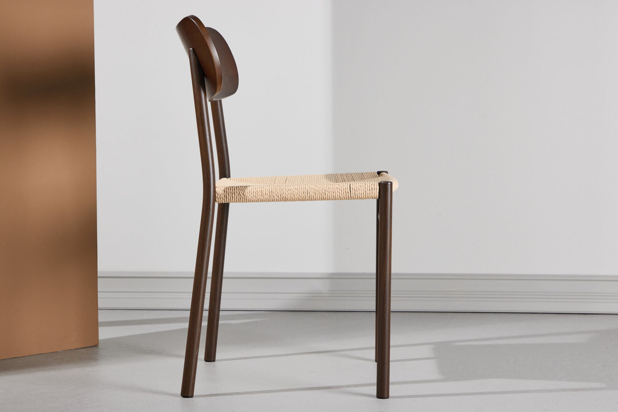 Venture Home Polly Spisebordsstol 88x42x55 cm - Metal+plywood Mocca painting / Beige Rope