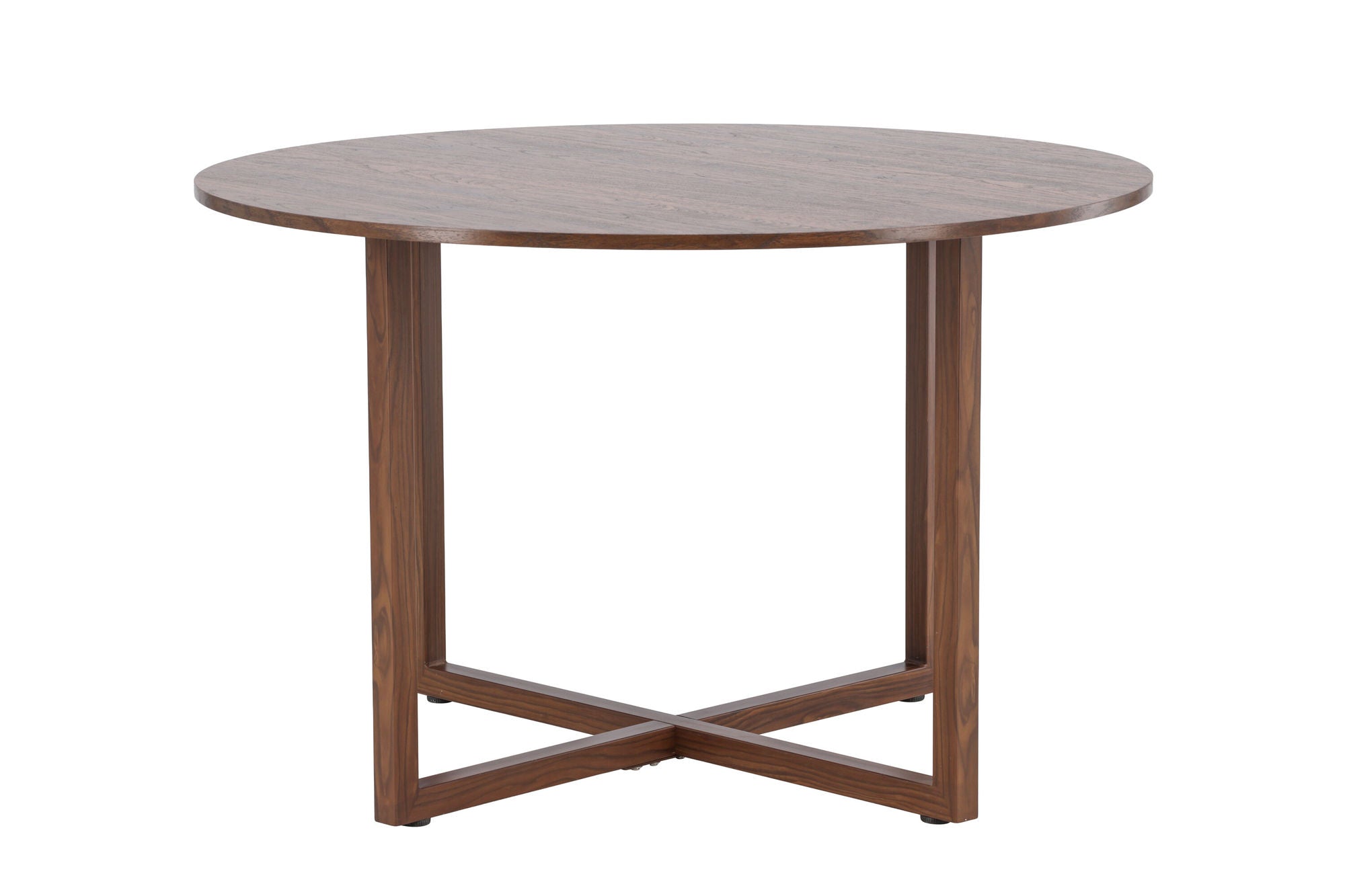Venture Home Durango rund spisebord φ120x75 cm - Steel Frame / MDF Walnut 3D-paper