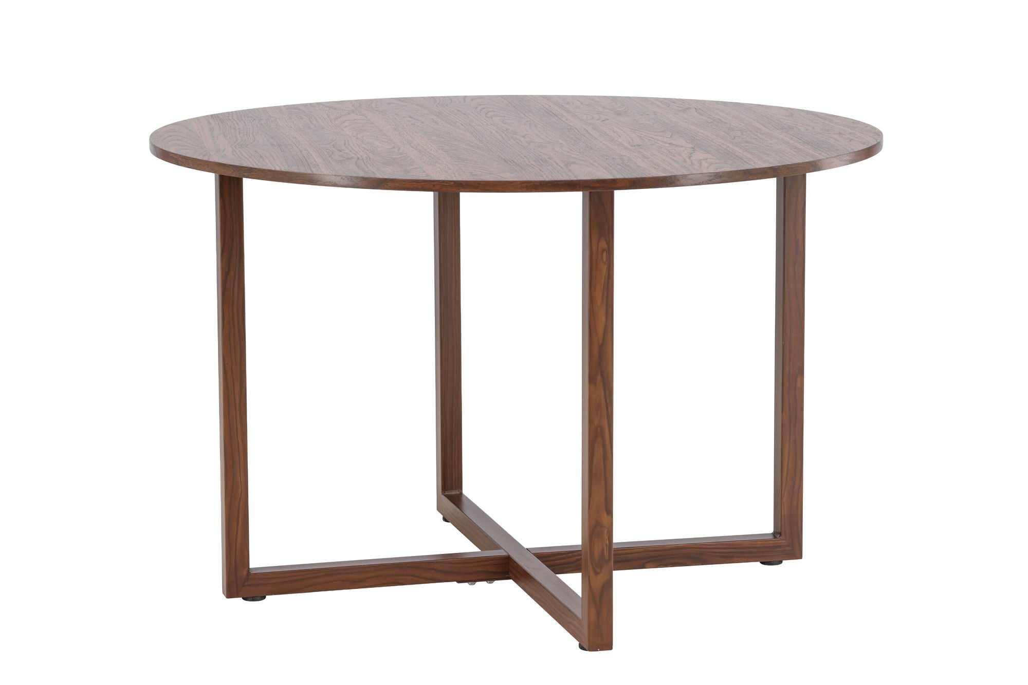 Venture Home Durango rund spisebord φ120x75 cm - Steel Frame / MDF Walnut 3D-paper