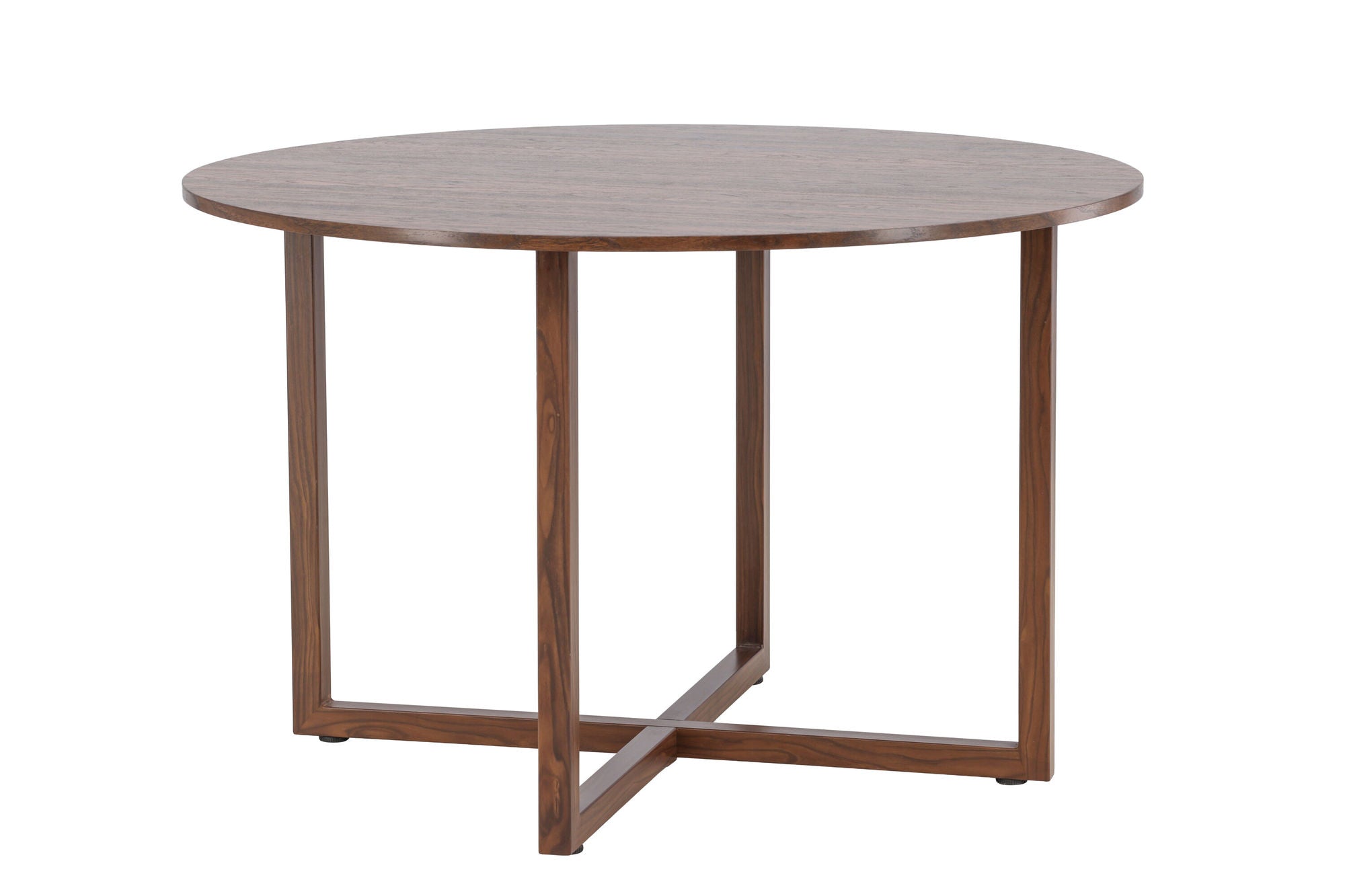 Venture Home Durango rund spisebord φ120x75 cm - Steel Frame / MDF Walnut 3D-paper