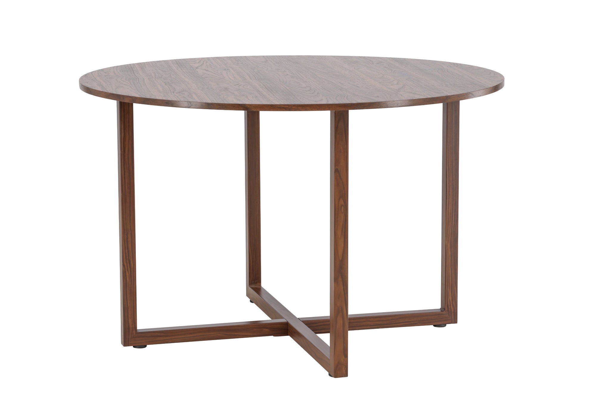 Venture Home Durango rund spisebord φ120x75 cm - Steel Frame / MDF Walnut 3D-paper