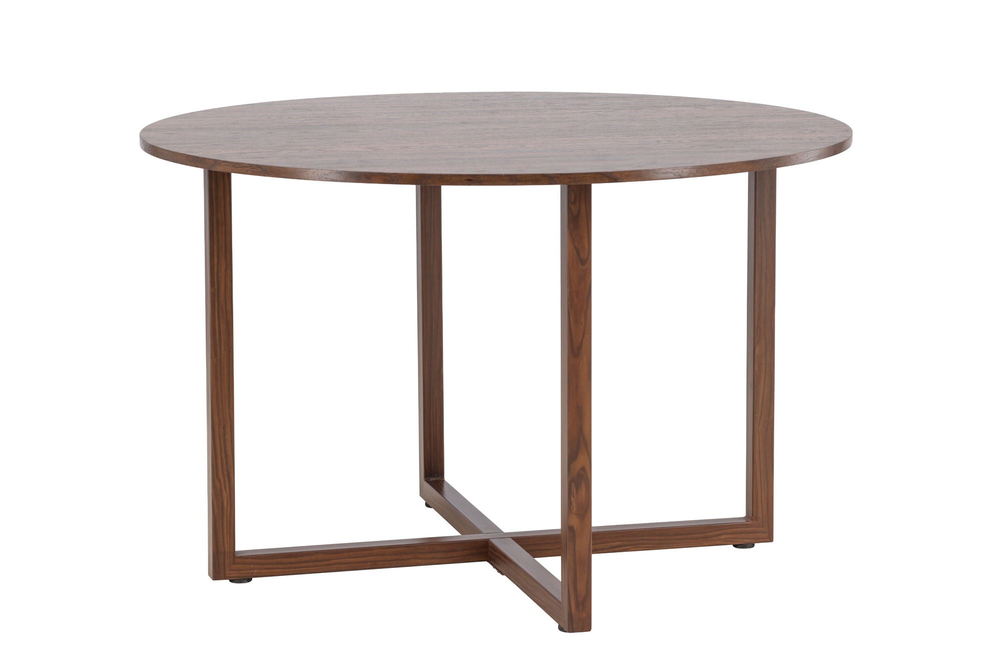 Venture Home Durango rund spisebord φ120x75 cm - Steel Frame / MDF Walnut 3D-paper