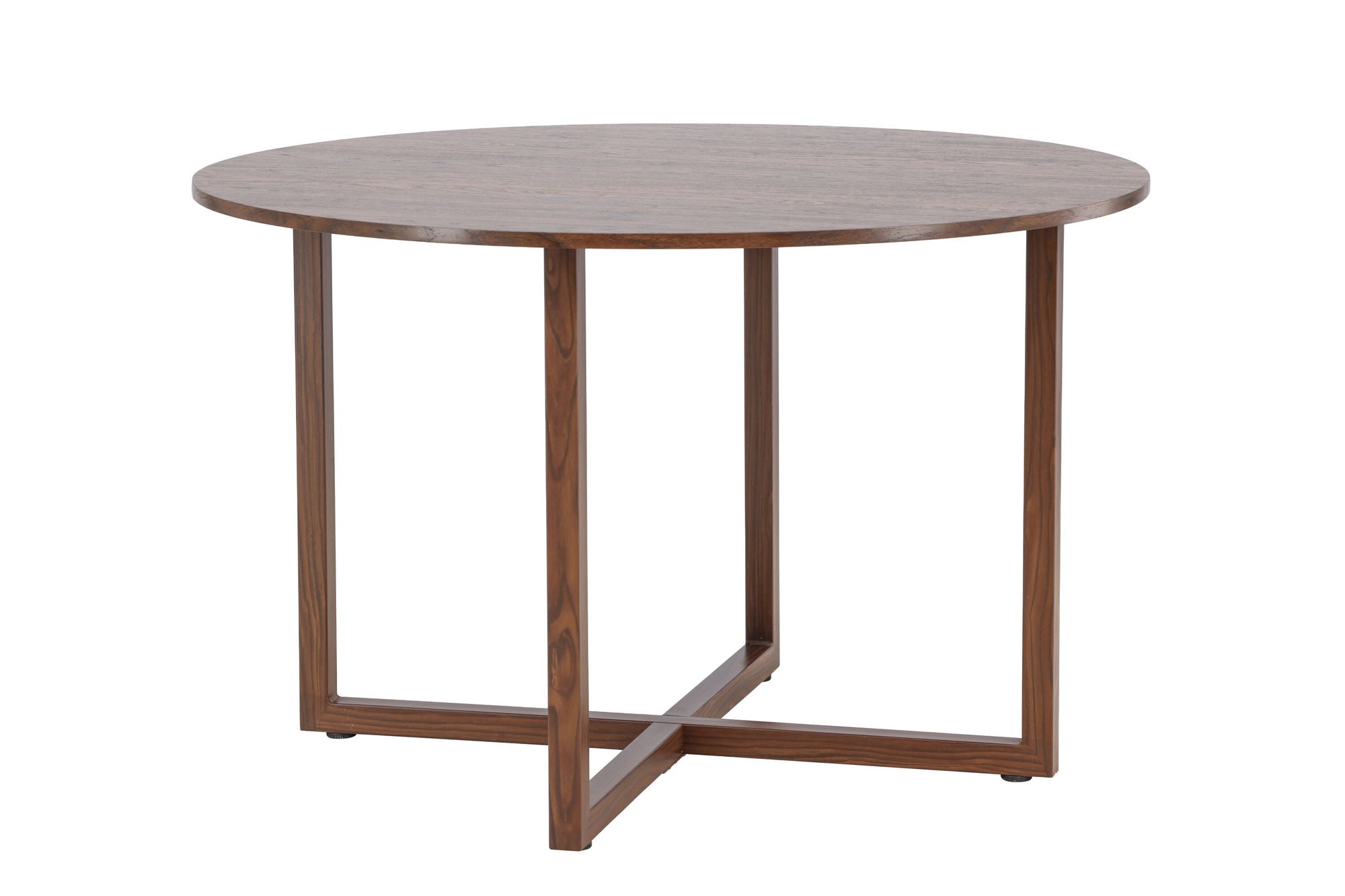 Venture Home Durango rund spisebord φ120x75 cm - Steel Frame / MDF Walnut 3D-paper