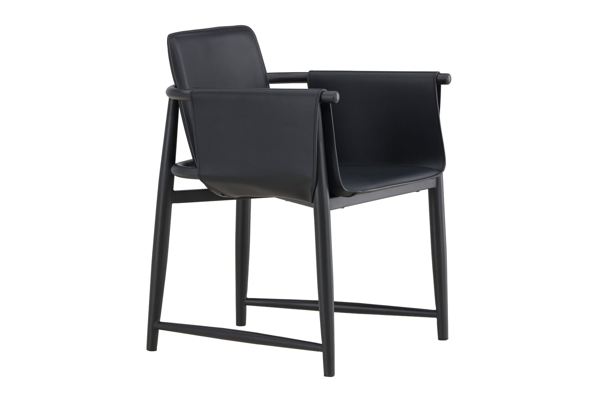 Vind Bjäre Armchair 60x61x78 cm - Metal Frame / Black PU