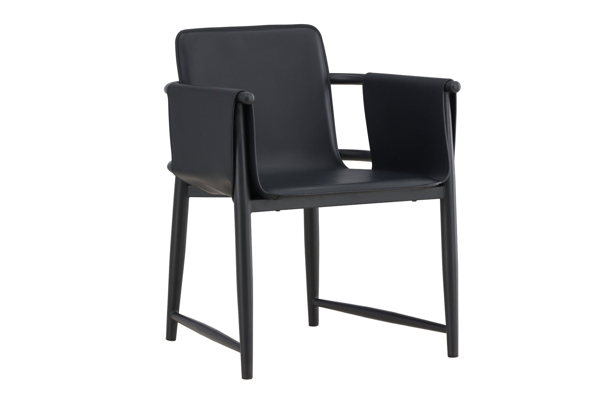 Vind Bjäre Armchair 60x61x78 cm - Metal Frame / Black PU