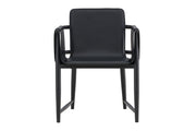 Vind Bjäre Armchair 60x61x78 cm - Metal Frame / Black PU
