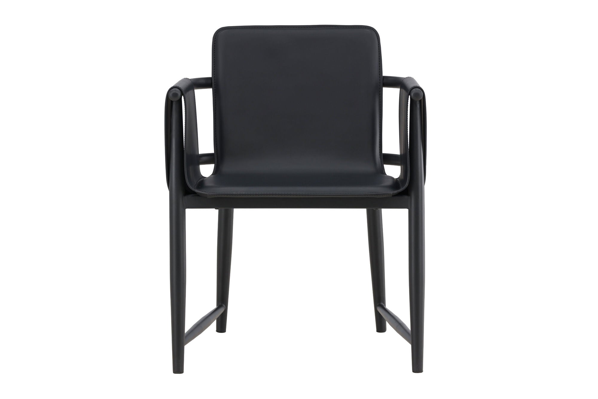 Vind Bjäre Armchair 60x61x78 cm - Metal Frame / Black PU