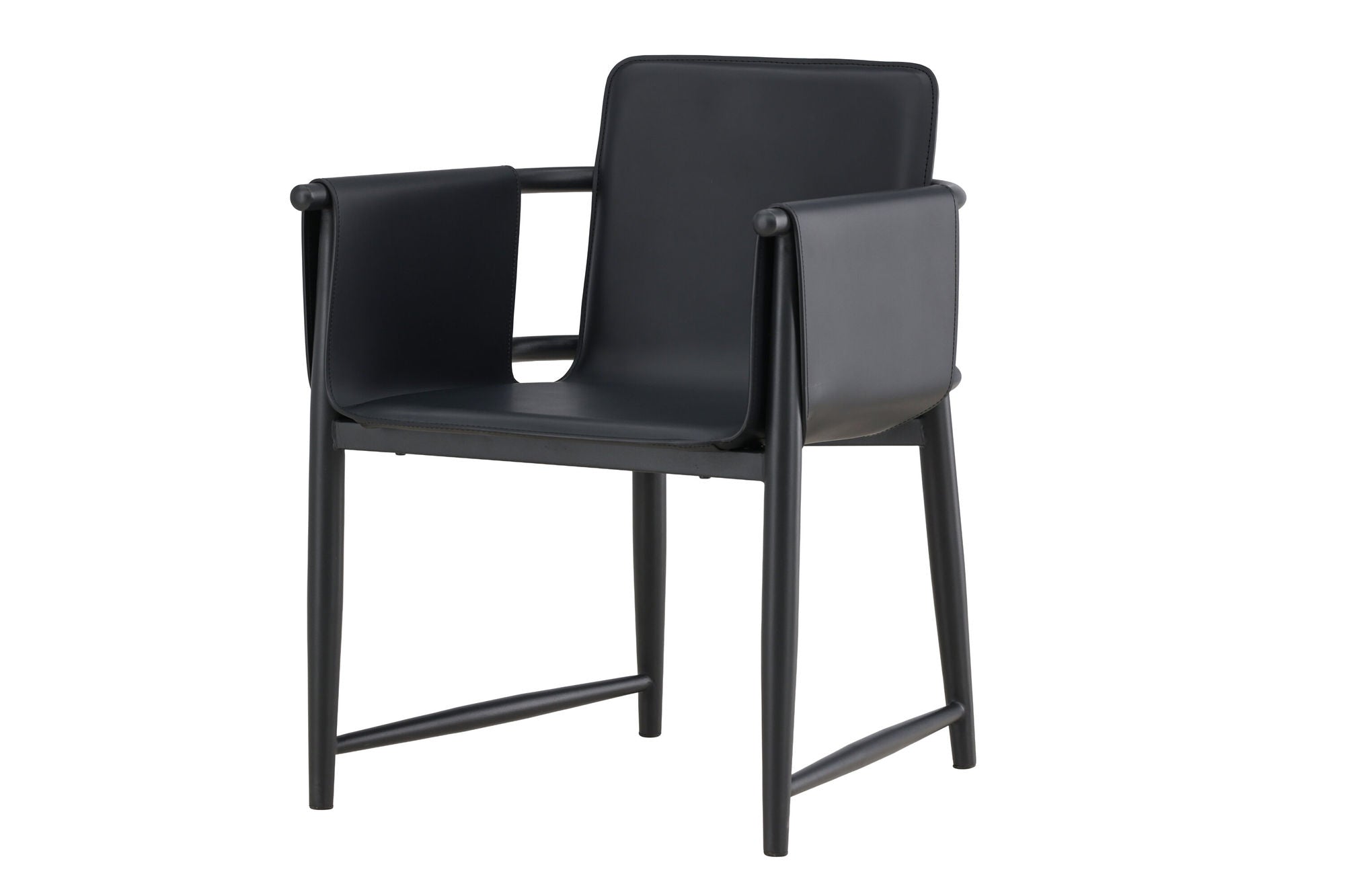 Vind Bjäre Armchair 60x61x78 cm - Metal Frame / Black PU