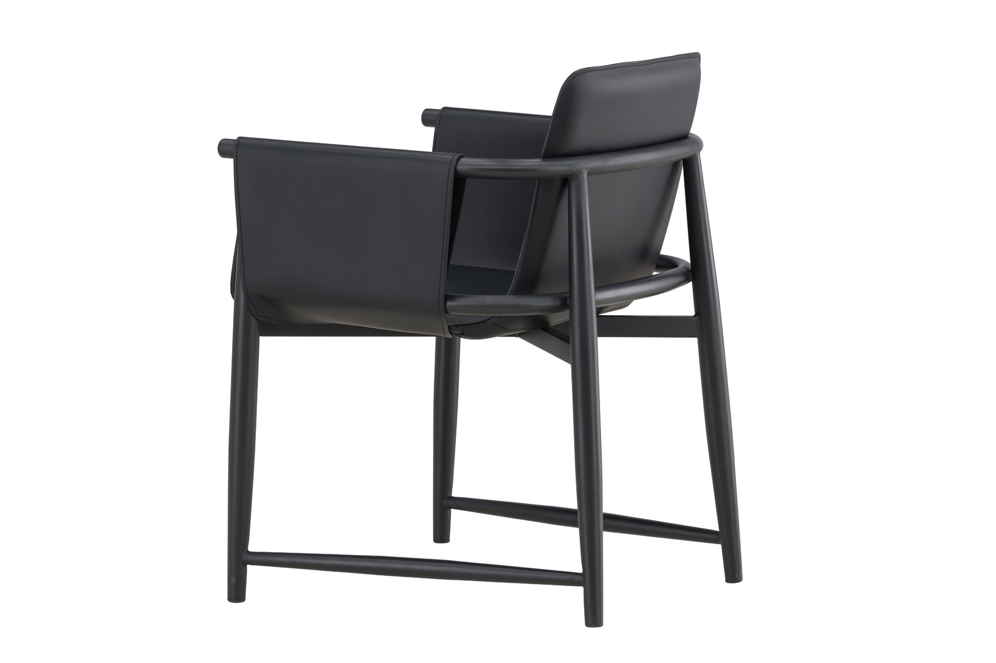 Vind Bjäre Armchair 60x61x78 cm - Metal Frame / Black PU