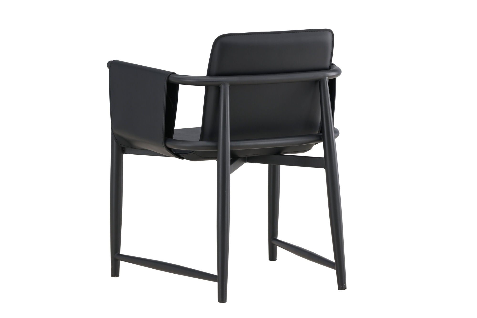 Vind Bjäre Armchair 60x61x78 cm - Metal Frame / Black PU