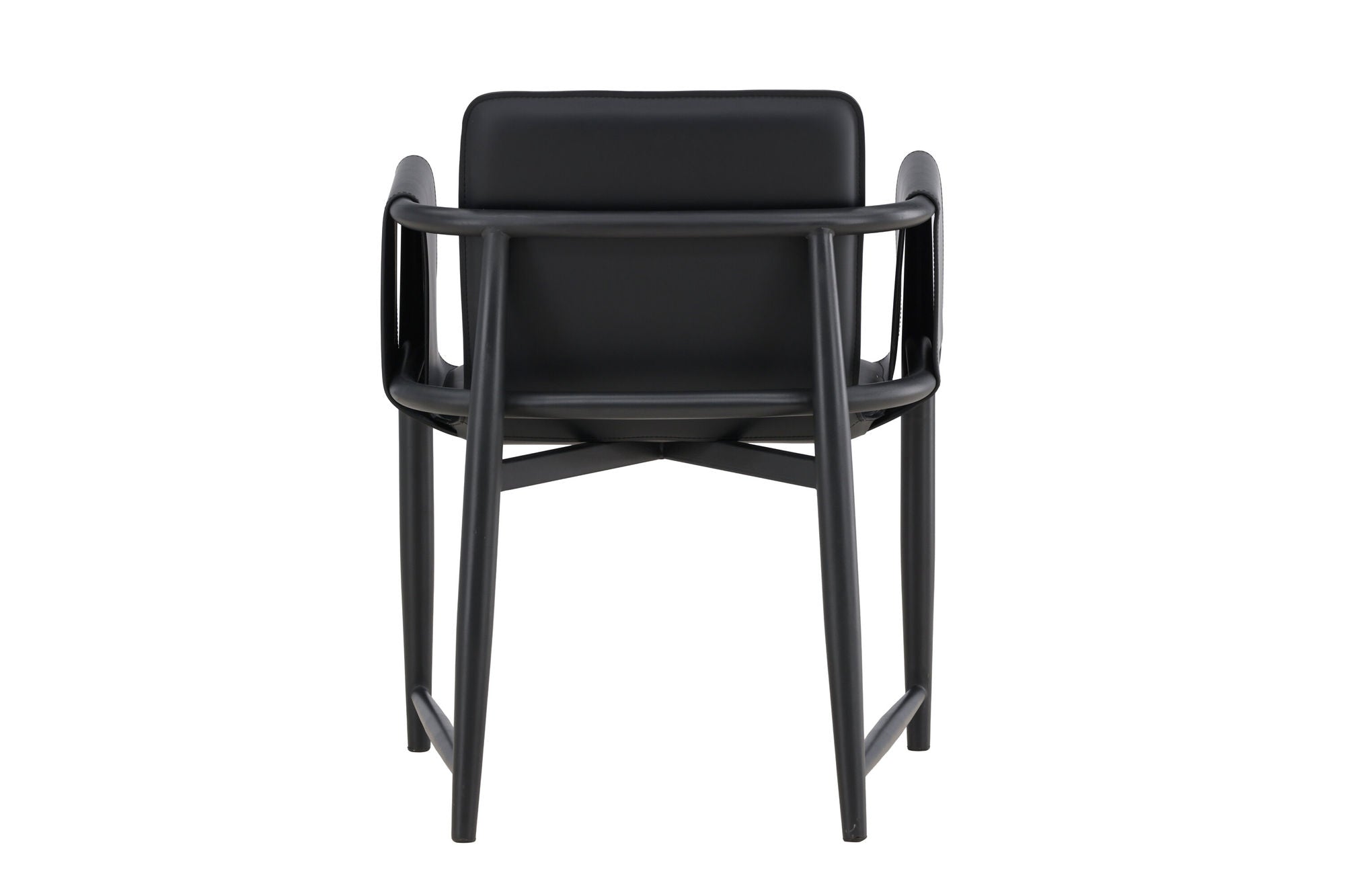 Vind Bjäre Armchair 60x61x78 cm - Metal Frame / Black PU