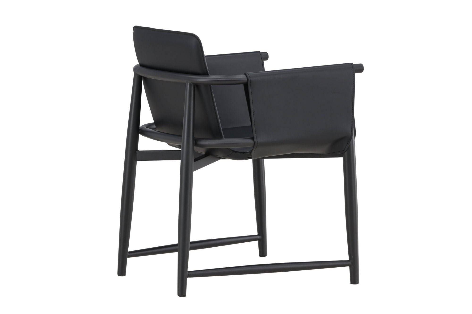 Vind Bjäre Armchair 60x61x78 cm - Metal Frame / Black PU