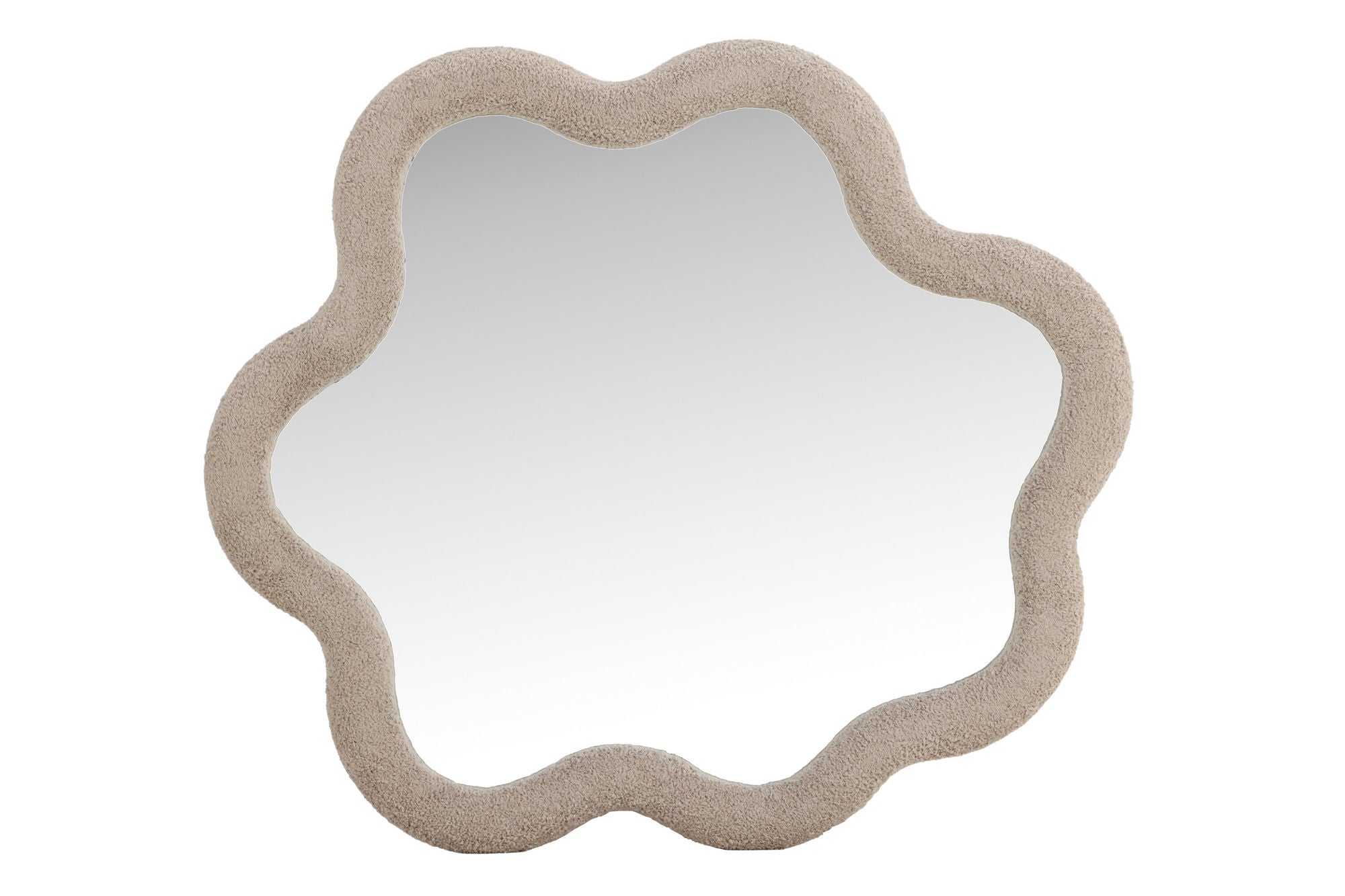 Venture Home Kungsbacka spejl 70x70 cm - MDF with Beige Boucle / Clear Glass