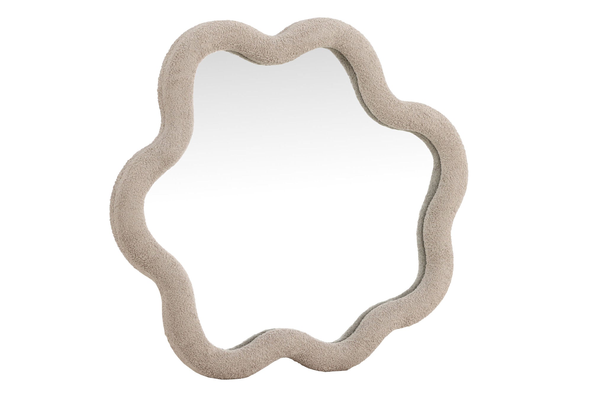 Venture Home Kungsbacka spejl 70x70 cm - MDF with Beige Boucle / Clear Glass