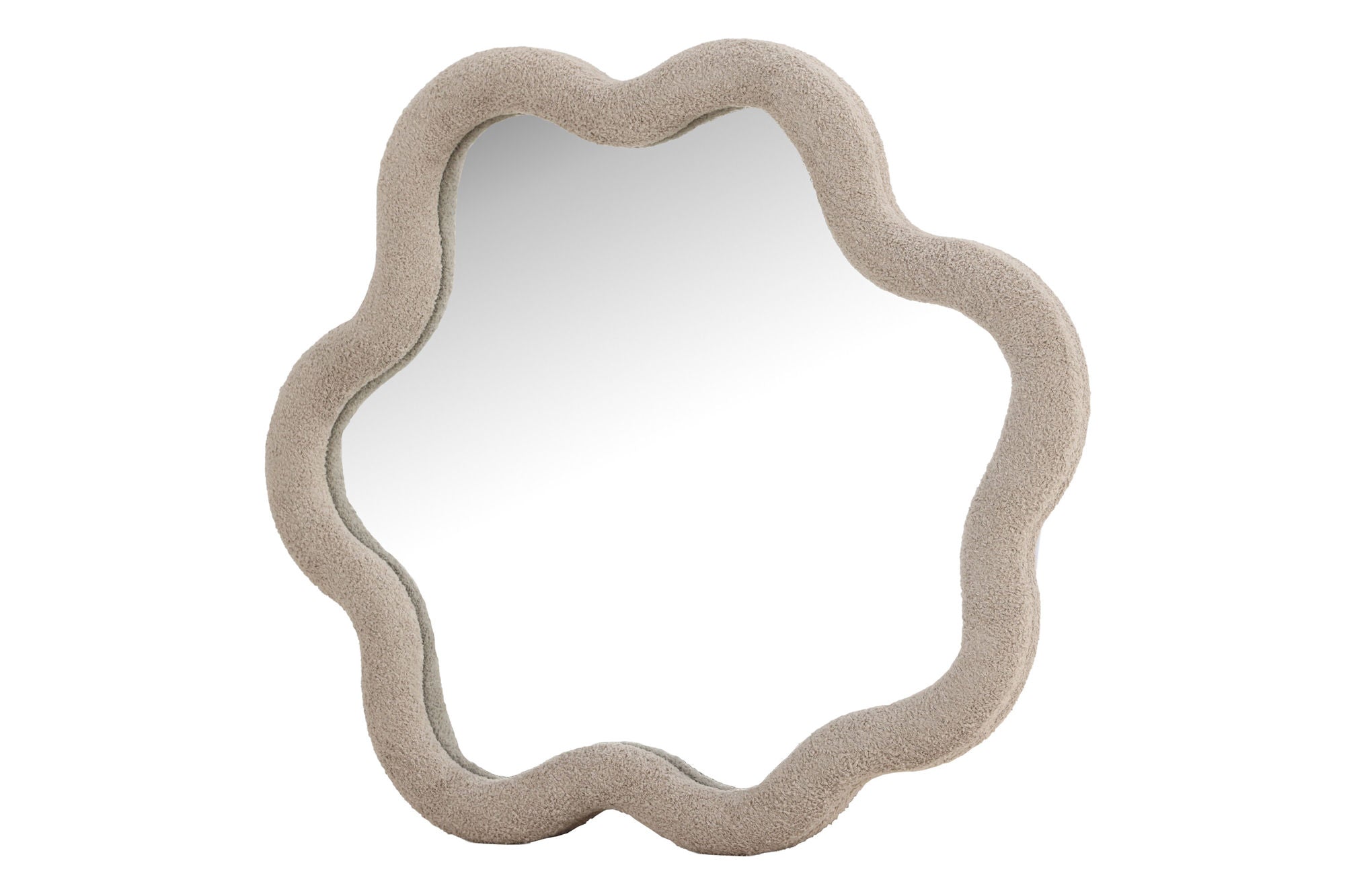 Venture Home Kungsbacka spejl 70x70 cm - MDF with Beige Boucle / Clear Glass