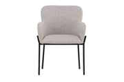 Vind Vätö Spisebordsstol - Black Steel Frame / Beige Fabric