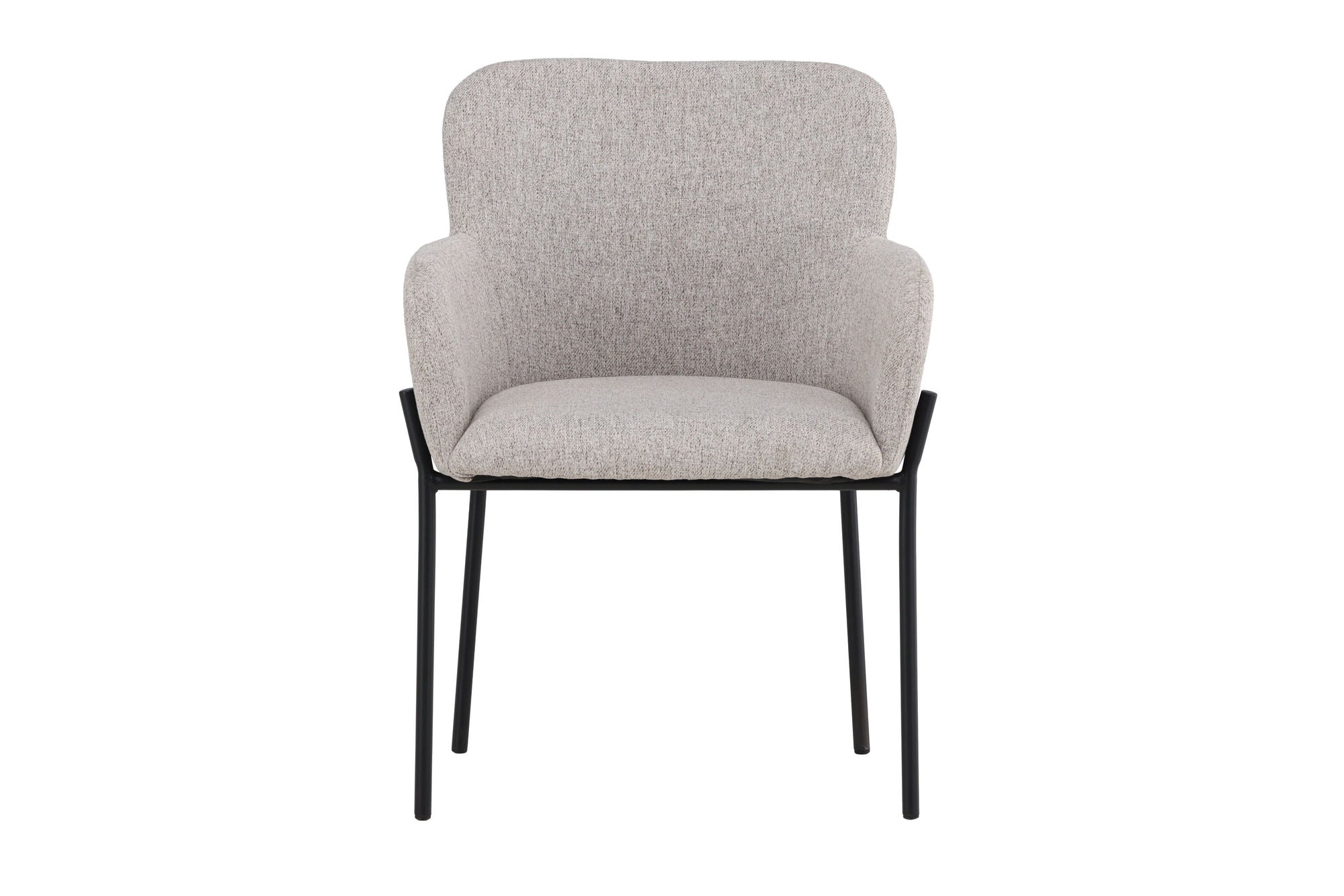 Vind Vätö Spisebordsstol - Black Steel Frame / Beige Fabric