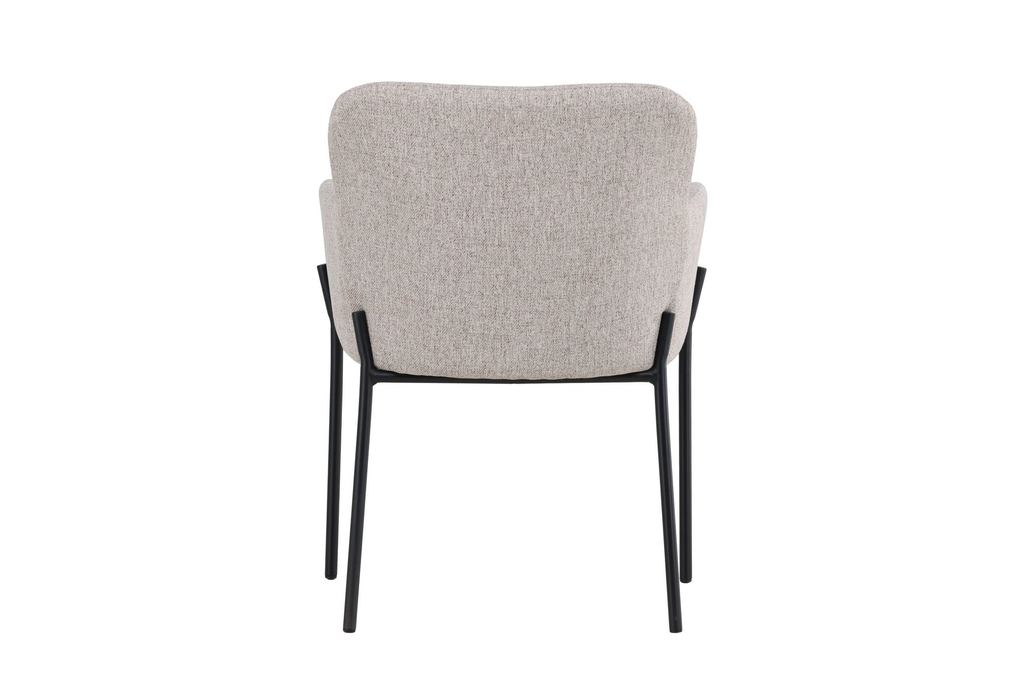 Vind Vätö Spisebordsstol - Black Steel Frame / Beige Fabric