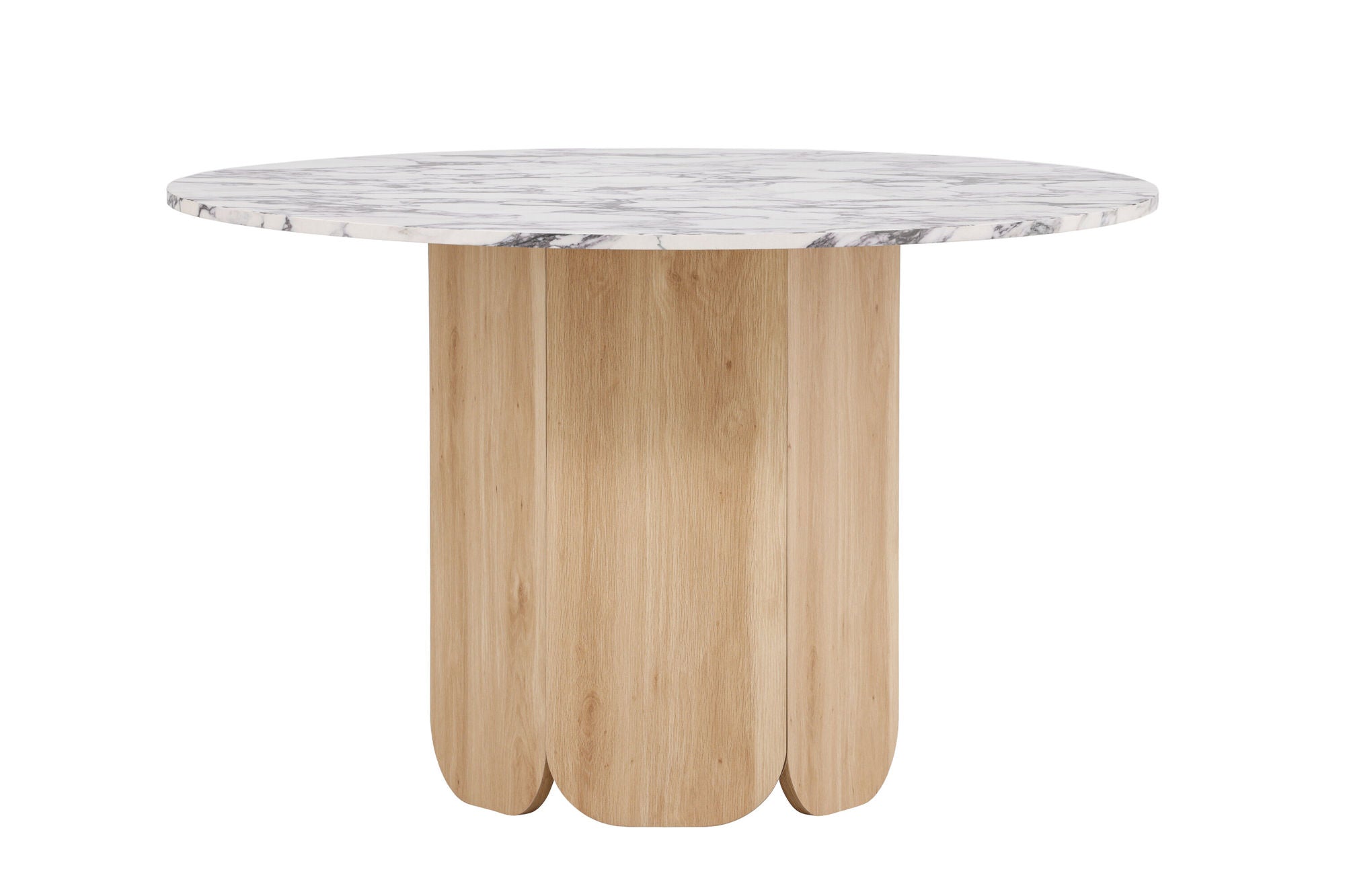 Venture Home Tekla rund spisebord ø120x75 cm - MDF with Nature 3D Paper / Calacattalook