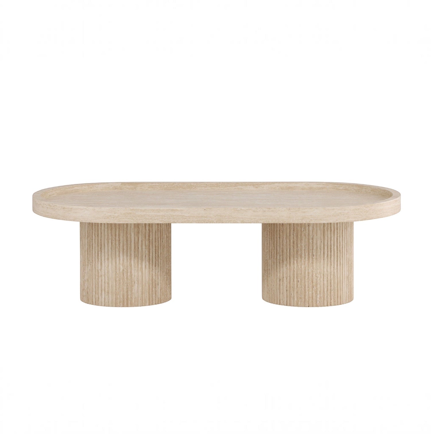 Venture Home Krille Sofa bord 120x60x35 cm - MDF with 3D Paper / Travertinelook