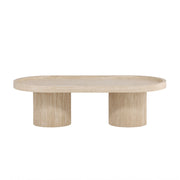 Venture Home Krille Sofa bord 120x60x35 cm - MDF with 3D Paper / Travertinelook