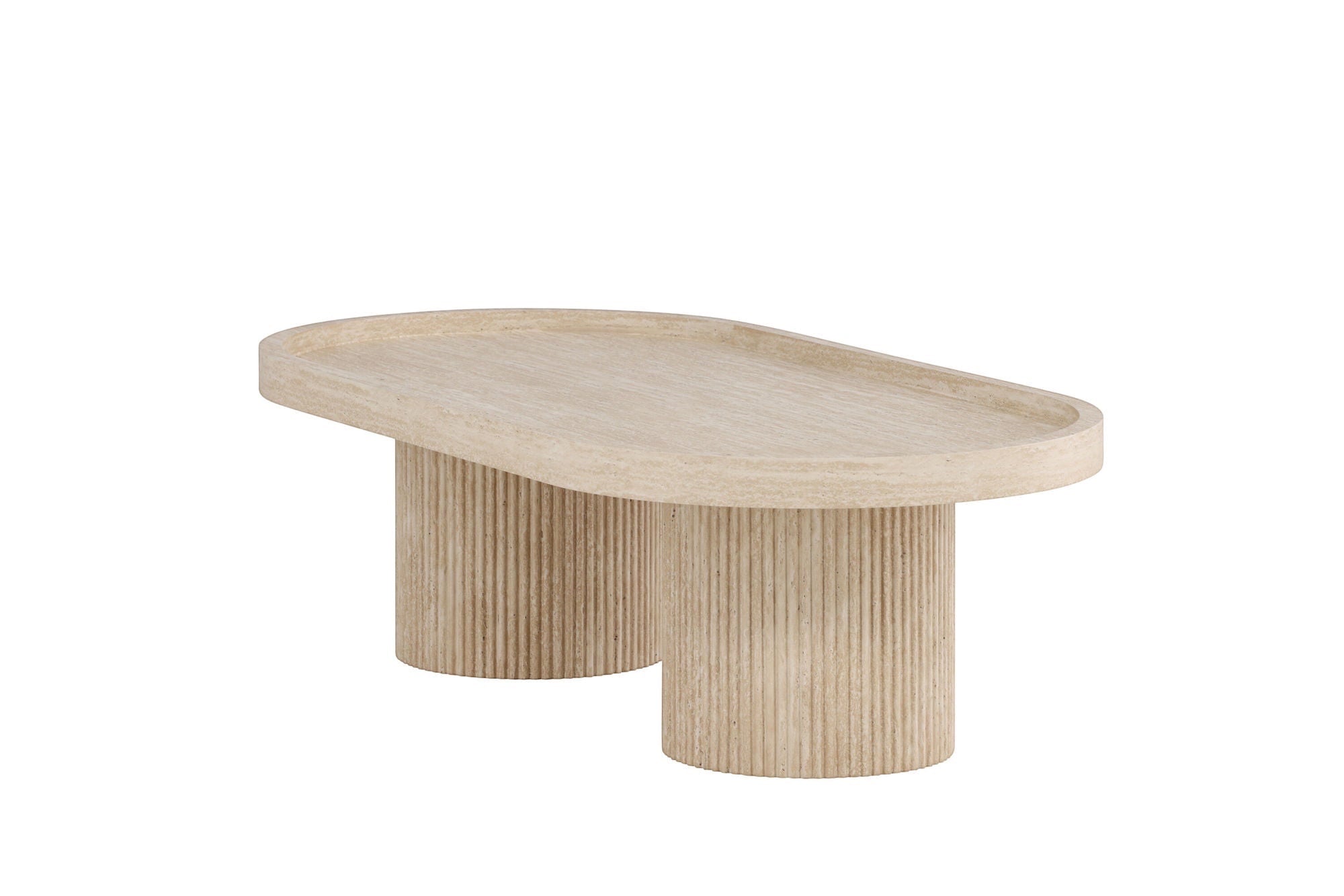 Venture Home Krille Sofa bord 120x60x35 cm - MDF with 3D Paper / Travertinelook