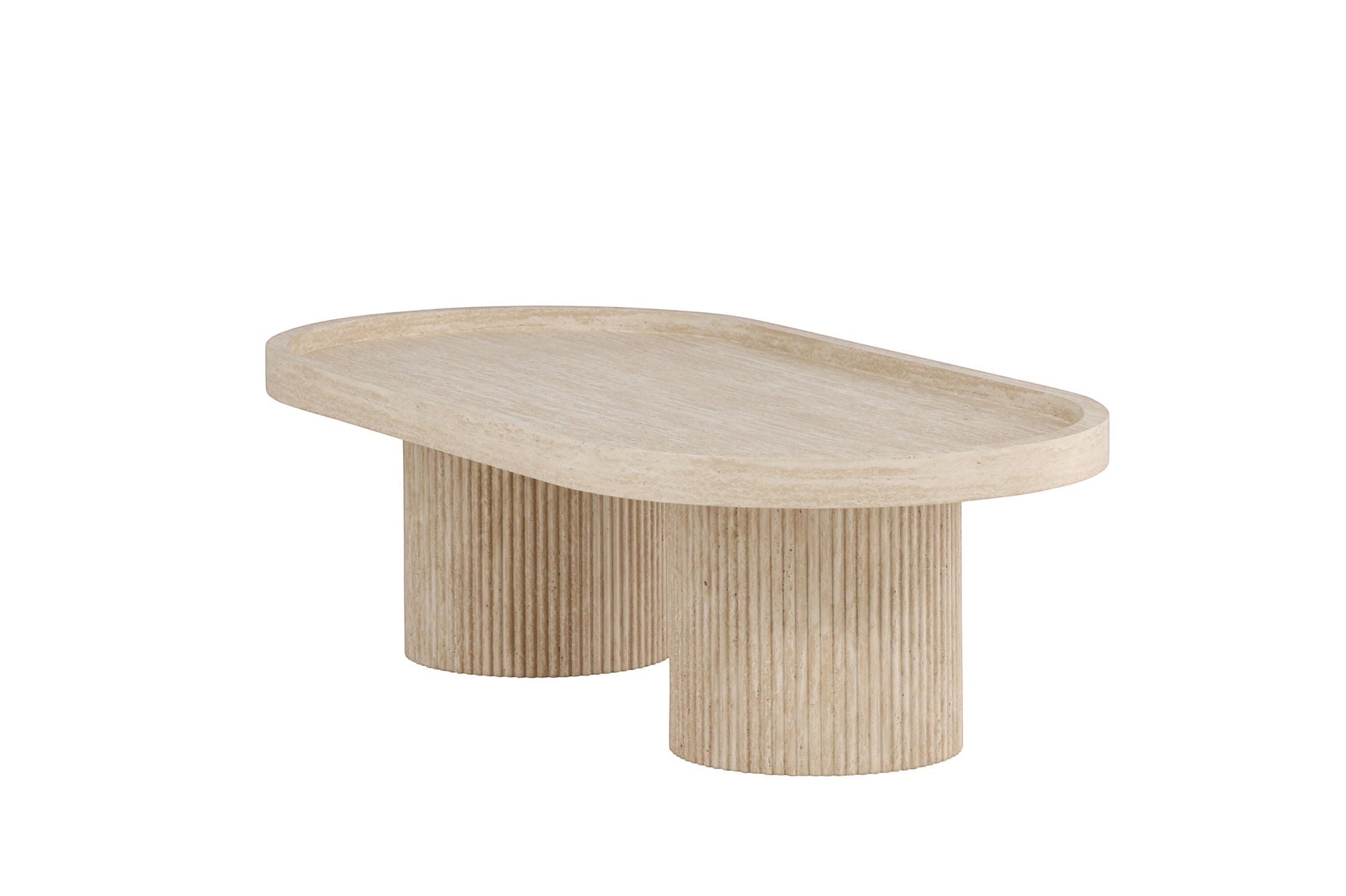 Venture Home Krille Sofa bord 120x60x35 cm - MDF with 3D Paper / Travertinelook