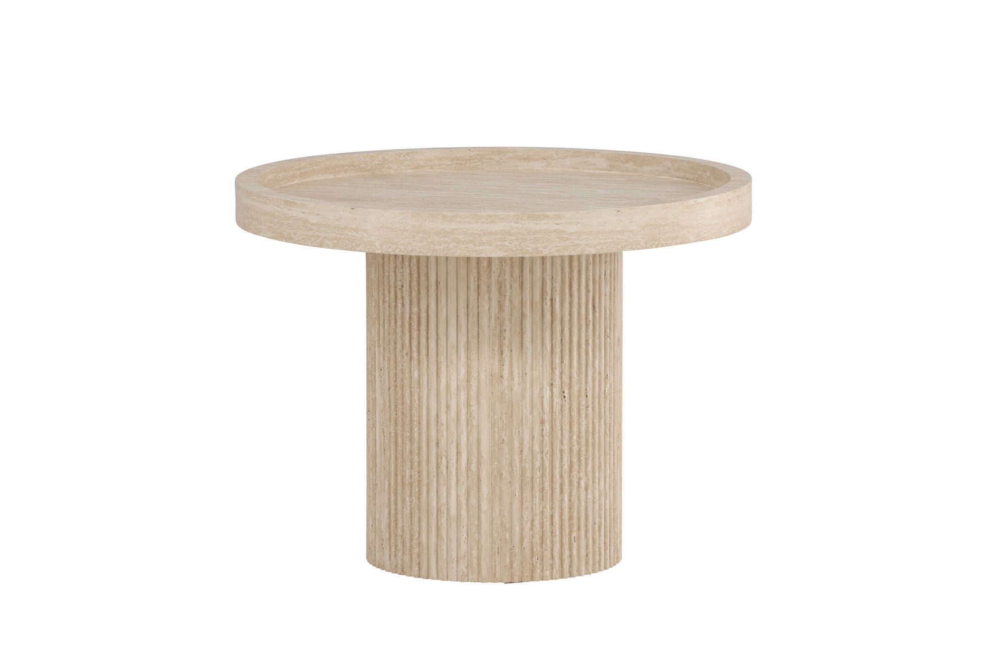 Venture Home Krille Side bord φ60x45 cm - MDF with 3D Paper / Travertinelook