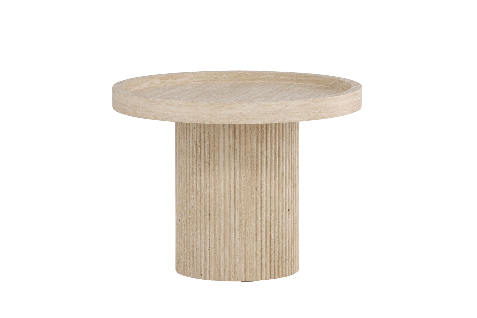 Venture Home Krille Side bord φ60x45 cm - MDF with 3D Paper / Travertinelook
